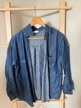 Blue Lightweight Denim Shirt Jacket